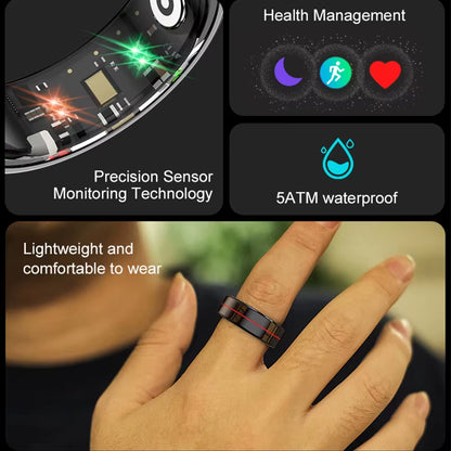 R04 Smart Ring 2025 NEW Men Women Multi Sports Modes Body Temperature HRV Health and Sleep Monitor Stainless Steel Sport Ring