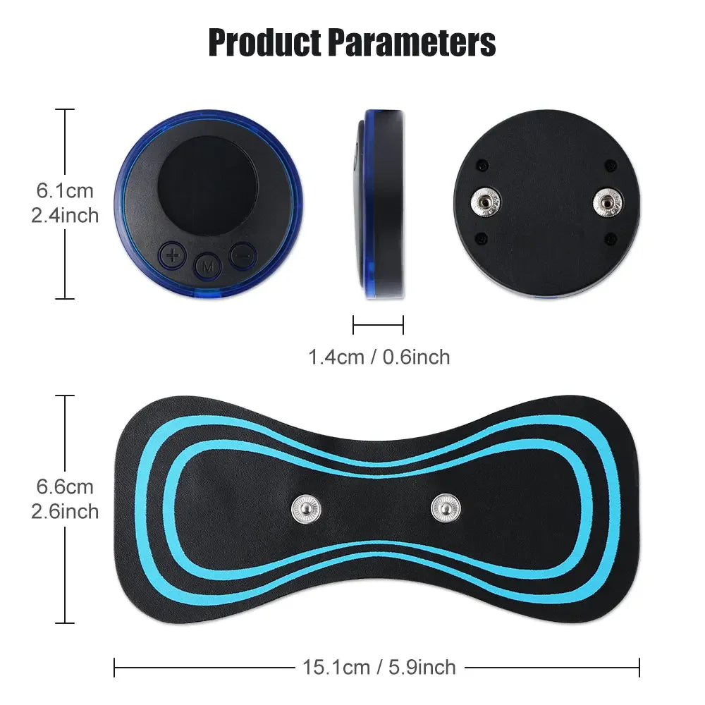 EMS Neck Massager Rechargeable Cervical Neck Massager Back and Neck Massage Pulse Mussle Stimulator Portable Body Mini Massager
