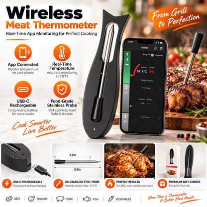 Termometro Wireless per Carne Con App – Sonda Smart