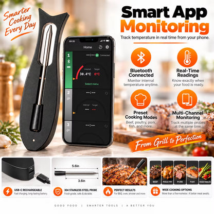 Termometro Wireless per Carne Con App – Sonda Smart