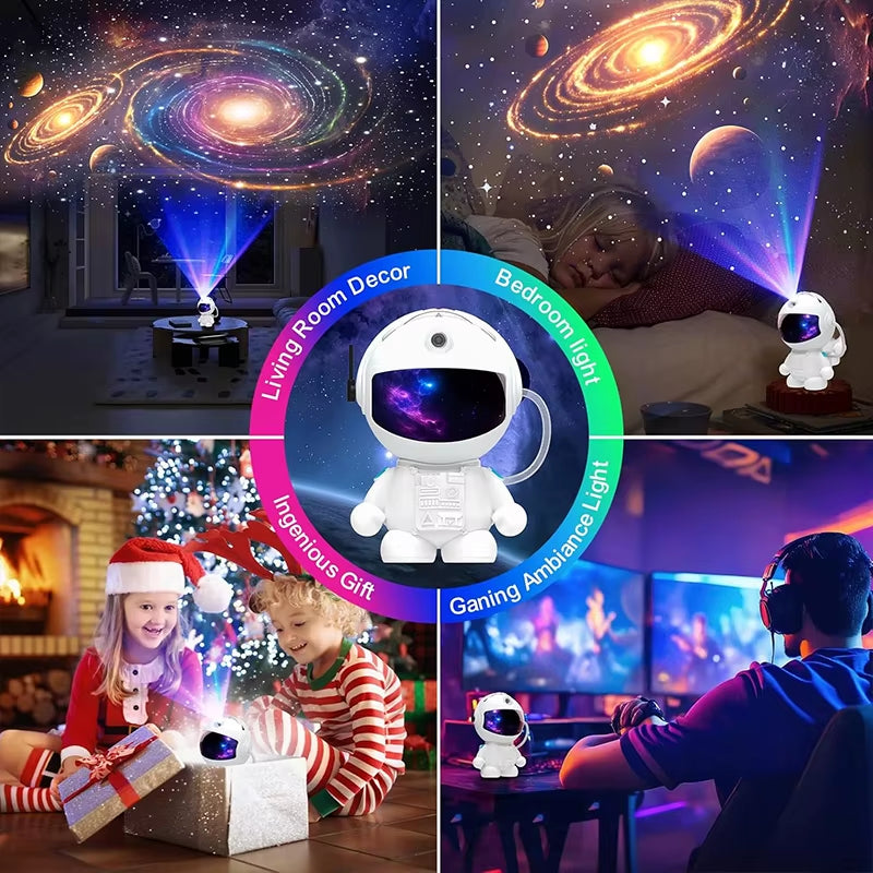 Astronaut Planetarium Projector for Bedroom 12 Image Discs, Galaxy Night Light, Ceiling Mood Lighting, LED Space Room Decor