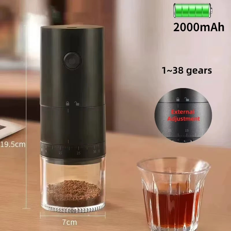 Macinacaffè Elettrico Portatile Ricaricabile – 38 Livelli