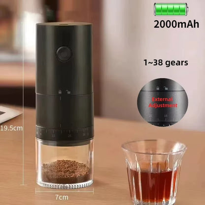 Macinacaffè Elettrico Portatile Ricaricabile – 38 Livelli