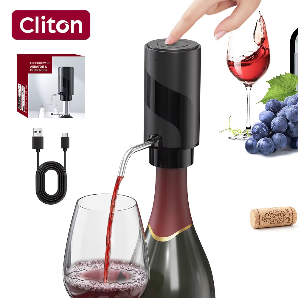 Dispenser Elettrico per Vino Con Aeratore – Ricaricabile