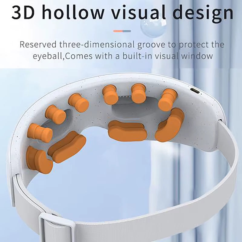 Electric Eye Acupoint Massager Bluetooth Hot Compress Eye Care Instrument Eye Massage Glasses Soothing Fatigue Improve Sleep
