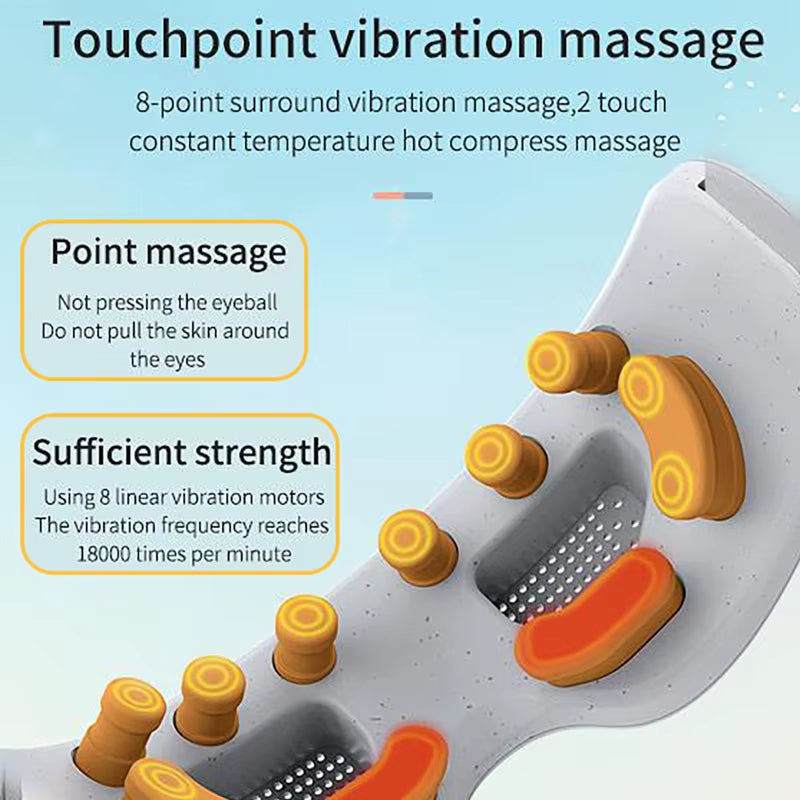 Electric Eye Acupoint Massager Bluetooth Hot Compress Eye Care Instrument Eye Massage Glasses Soothing Fatigue Improve Sleep