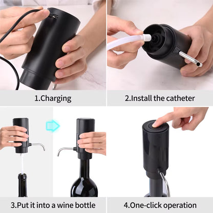 Dispenser Elettrico per Vino Con Aeratore – Ricaricabile