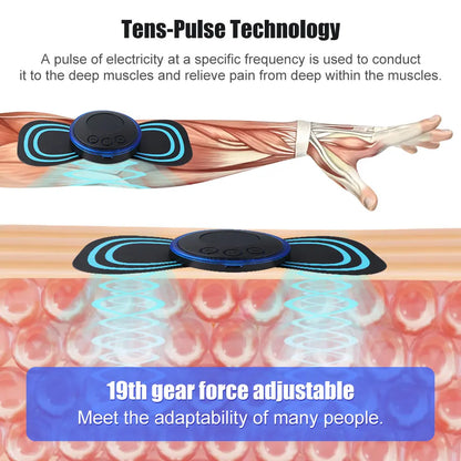 EMS Neck Massager Rechargeable Cervical Neck Massager Back and Neck Massage Pulse Mussle Stimulator Portable Body Mini Massager